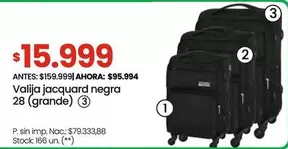 Valija jacquard negra 28 (grande)