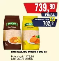Molto - PAN RALLADO x 500 gr.