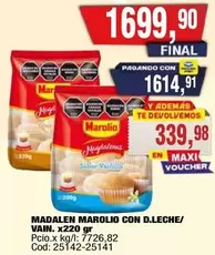 Marolio - MADALEN CON D.LECHE/ VAIN. x220 gr