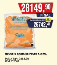 Sadia - NUGGETS DE POLLO X 3 KG