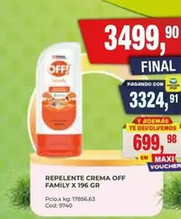 Off - REPELENTE CREMA FAMILY X 196 GR