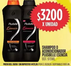 Plusbelle - SHAMPOO O
ACONDICIONADOR
ESENCIA