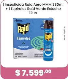 Raid - Insecticida Aero MMM + Espirales Verde Estuche