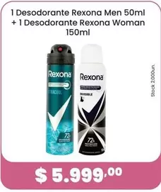 Rexona - Desodorante Men + Desodorante Woman