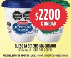 La Serenísima - CREMÓN