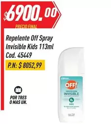 Off - Spray Invisible Kids 113ml Cod. 45449