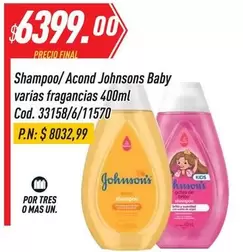 Mas - Shampoo/Acond Johnsons Baby