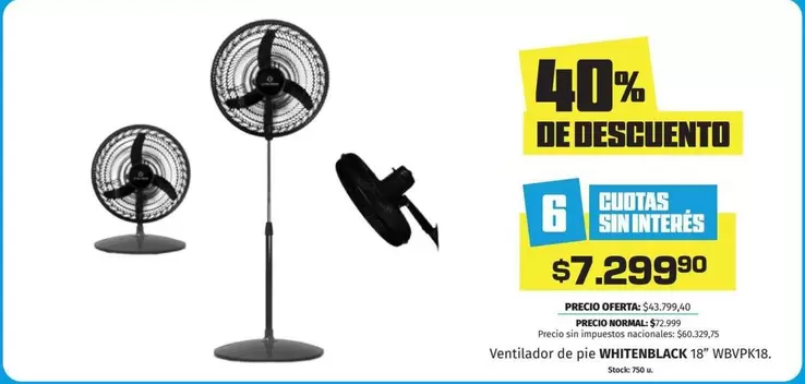 Ventilador de pie 18" WBVPK18