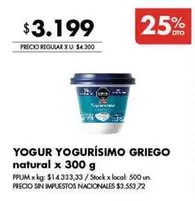 X$ - YOGUR YOGURÍSIMO GRIEGO