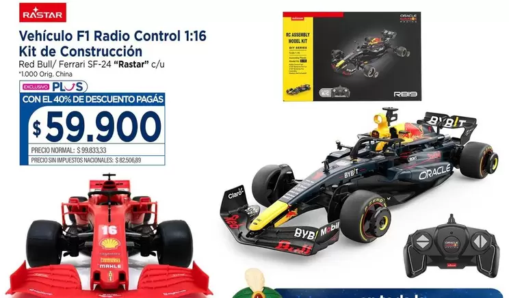 Star - Vehículo F1 Radio Control 1:16 Kit de Construcción