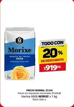 Morixe - Harina 0000 MORIXE x 1 kg