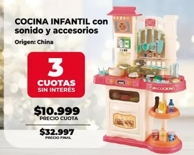 Origen - COCINA INFANTIL con sonido y accesorios