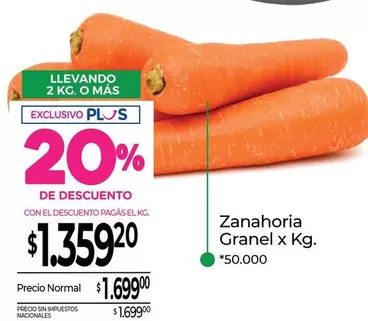 X$ - Zanahoria Granel