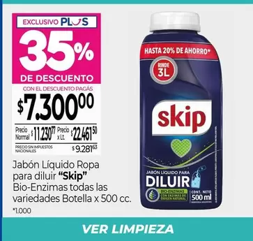 Skip - Jabón Líquido Ropa para diluir