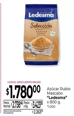 Ledesma - Azúcar Rubio Mascabo