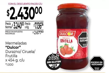 Dulcor - Durazno/Ciruela/ Frutilla