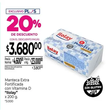 Ilolay - Manteca Extra Fortificada con Vitamina D