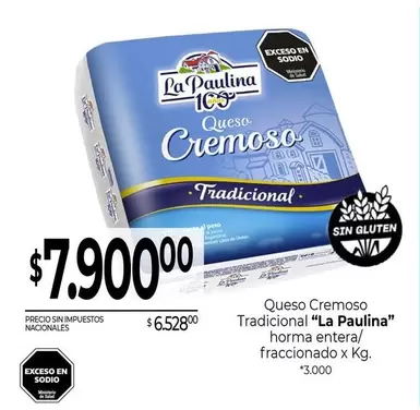 La paulina - Queso Cremoso Tradicional