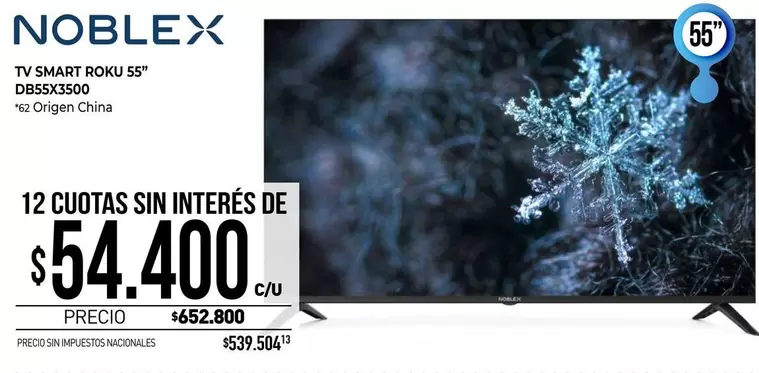 Noblex - TV SMART ROKU SS DB55X3500