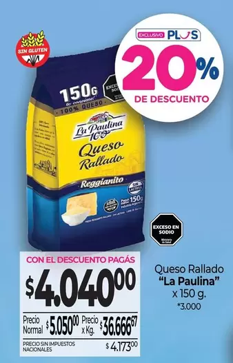 La paulina - Queso Rallado