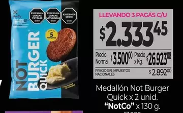 X$ - Not Burger Quick