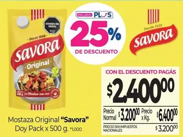 Savora - Mostaza Original