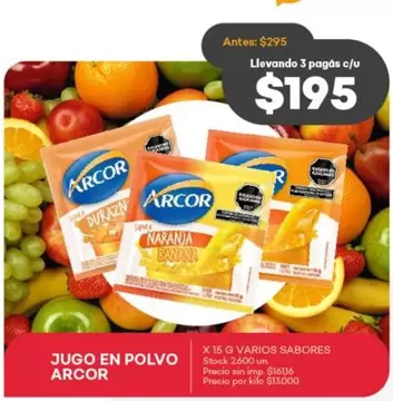 Arcor - JUGO EN POLVO