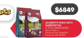 Sabrositos - ALIMENTO PARA GATO