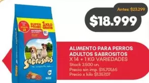 Sabrositos - ALIMENTO PARA PERROS ADULTOS SABROSITOS