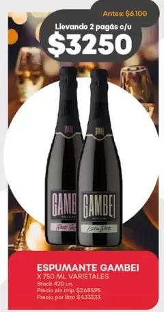 X$ - ESPUMANTE GAMBEI