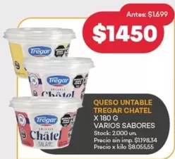 Tregar - QUESO UNTABLE CHATEL