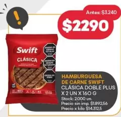 Swift - HAMBURGUESA DE CARNE