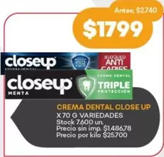 Close Up - CREMA DENTAL