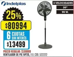 VENTILADOR DE PIE IVP20