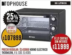 Coto - HORNO ELÉCTRICO TH30M19N, XU. COD. 514305