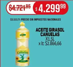 cañuelas - ACEITE GIRASOL CANUELAS