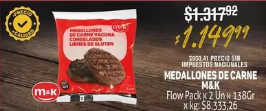 M&K - MEDALLONES DE CARNE