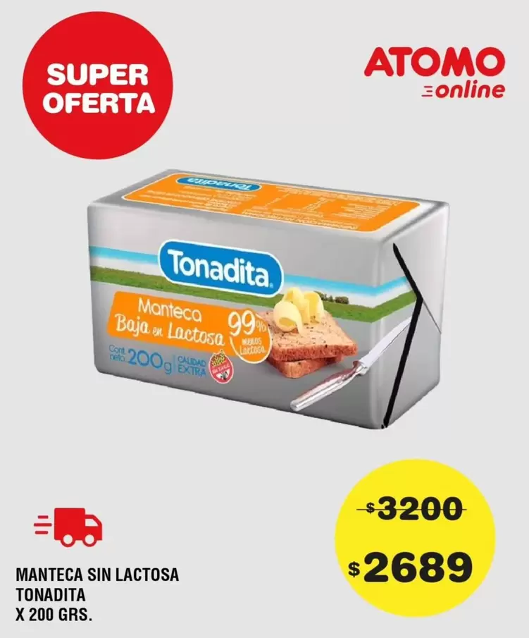 Tonadita - MANTECA SIN LACTOSA