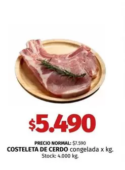 X$ - COSTELETA DE CERDO congelada x kg