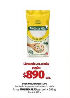 Molinos Ala - Arroz MOLINO ALAS parboil x 500 g
