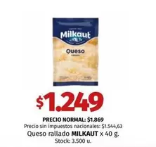 Milkaut - Queso rallado x 40 g