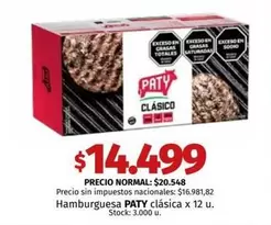 Paty - Hamburguesa clásica