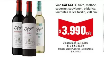 Cafayate - Vino CAFAYATE