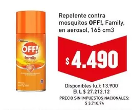 Off - Repelente contra mosquitos Family