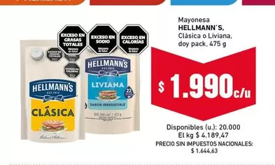 Hellmann's - Clásica o Liviana