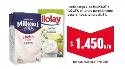 Milkaut - Leche entera o parcialmente descremada