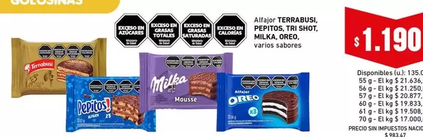Terrabusi - TERRABUSI, PEPITOS, TRI SHOT, MILKA, ORED