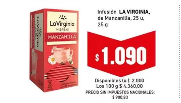 La Virginia - Infusión, de Manzanilla