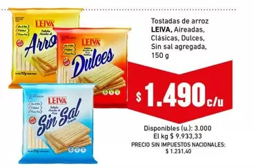 Leiva - Tostadas de arroz