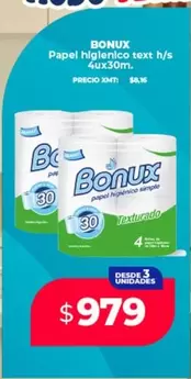 Bonux - Papel higienico text h/s